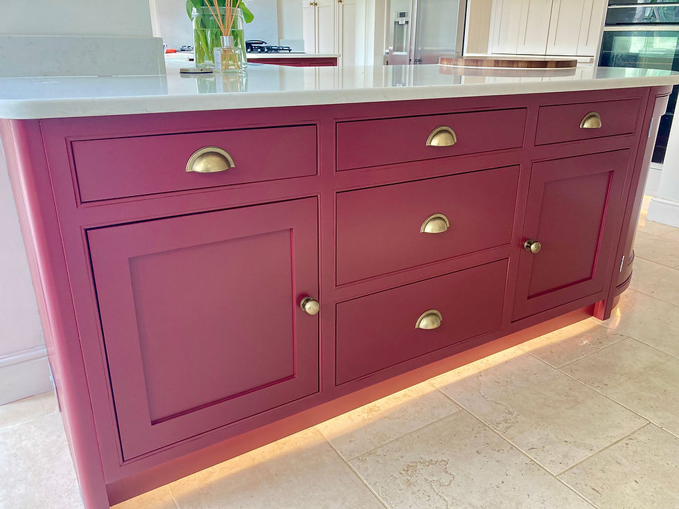 Close-up view of high-quality spray paint application on kitchen cabinets