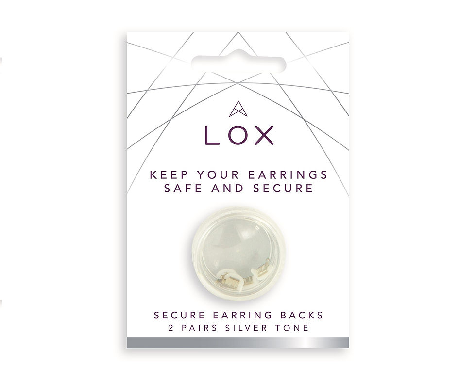 Lox Silver Tone Secure Earring Backs London LOX-2SE
