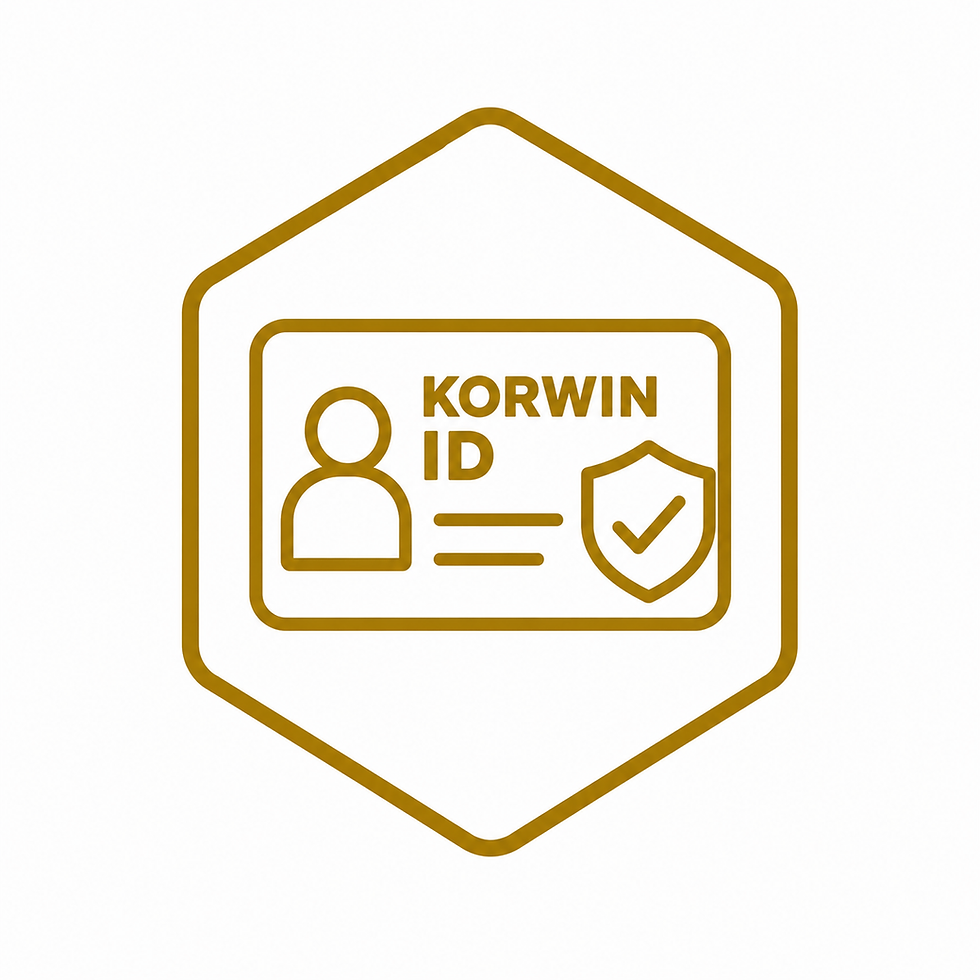Icona tessera KORWIN ID: garanzia, documentazione e assistenza.