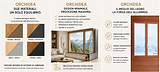 Finestra KORWIN Orchidea: abbinamenti tra legno interno e alluminio esterno, profilo minimale e protezione dagli agenti atmosferici.