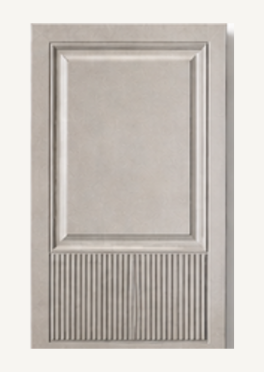Pannello KORWIN Infinity Frame 09 beige con riquadro superiore e righe verticali.
