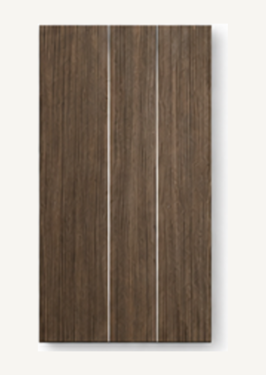 Pannello KORWIN Infinity Line 05 effetto legno con inserti verticali.