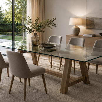 Tavoli in vetro KORWIN dal design moderno