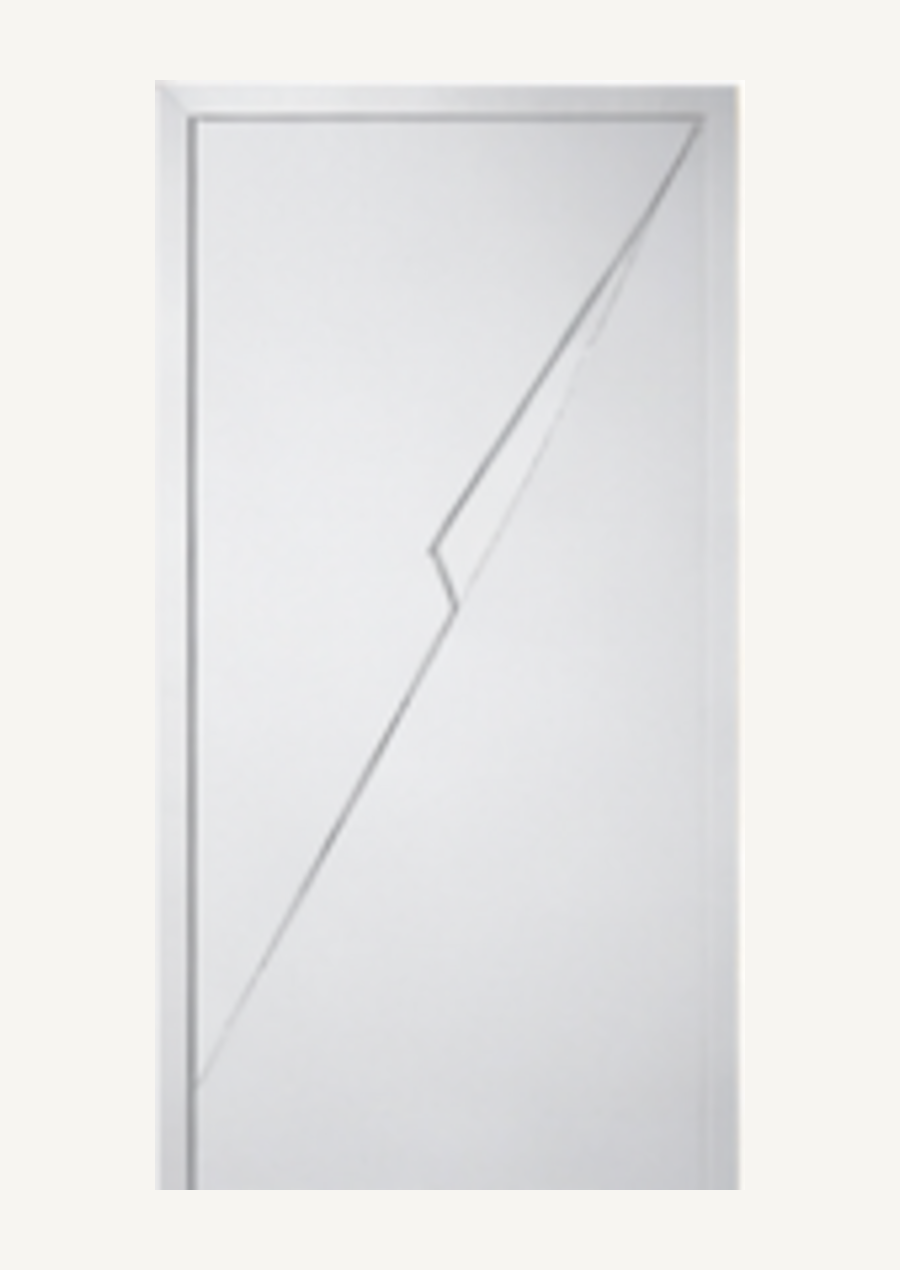 Pannello KORWIN Infinity Cut 07 bianco con incisione a zigzag.