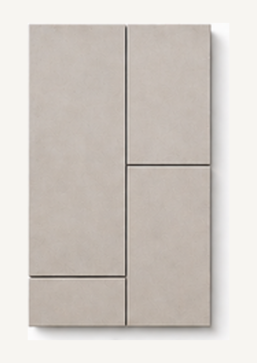 Pannello KORWIN Infinity Geometry 02 beige con riquadri asimmetrici.