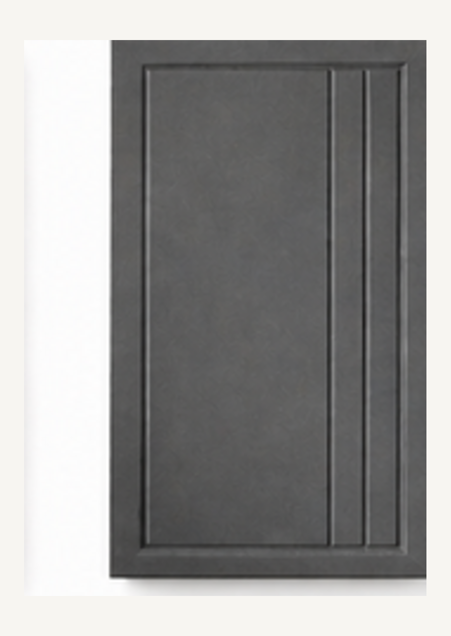 Pannello KORWIN Infinity Frame 05 grigio con cornice e fascia laterale.