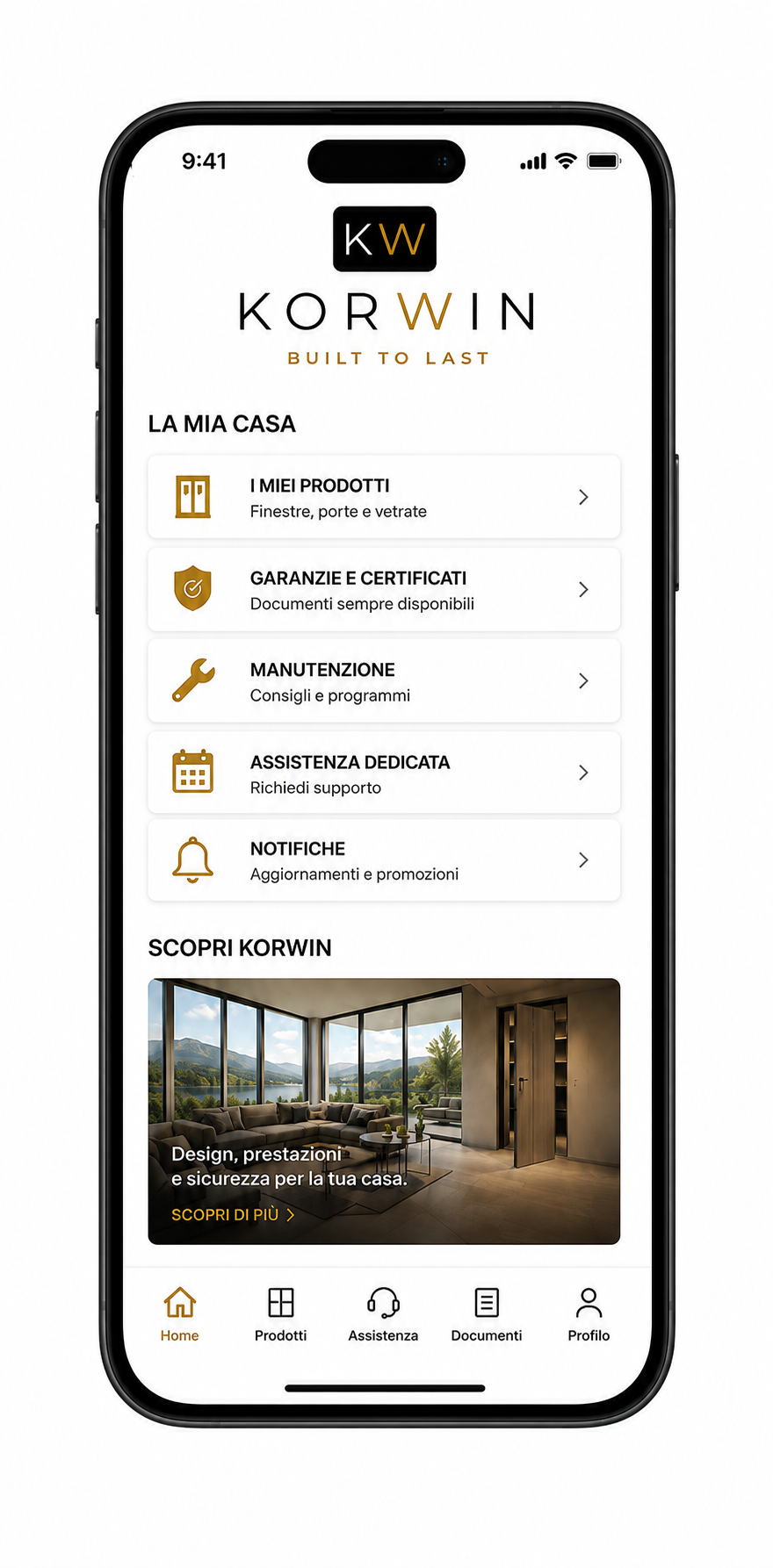 Schermata KORWIN ID su smartphone.