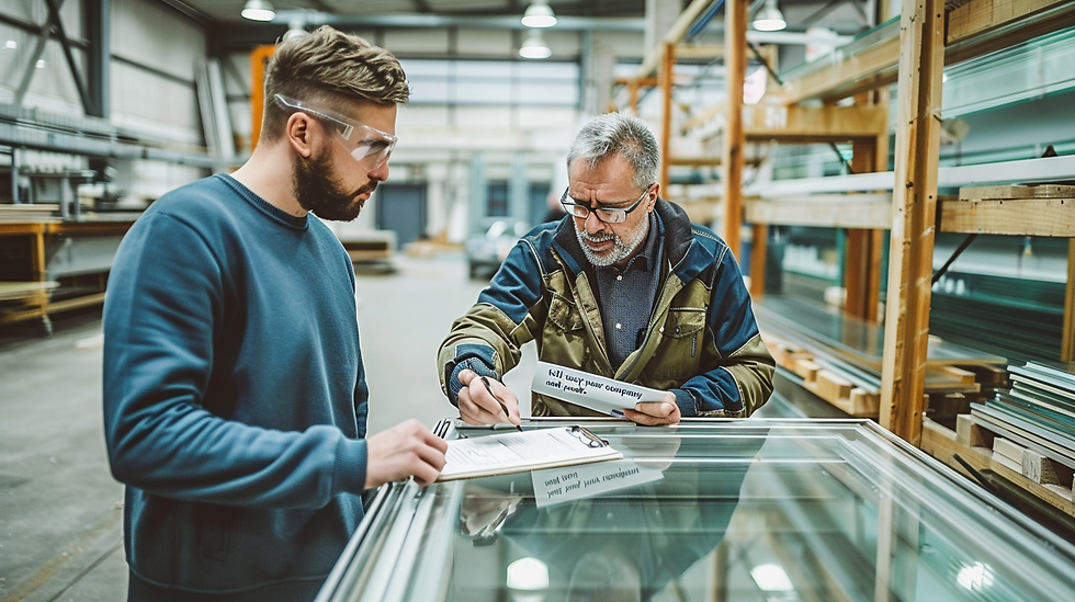 Dettaglio di vetro lavorato da Top Glass per applicazioni in serramenti e architettura.