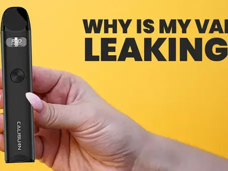 Person Hold A Vape Asking "why is my vape leaking?"