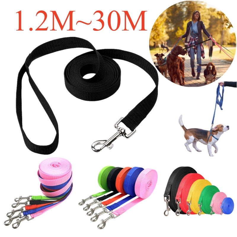 1.2M-30M Long Leash for Dogs Overlength Dog Leash Puppy Outdoor Training Nylon R