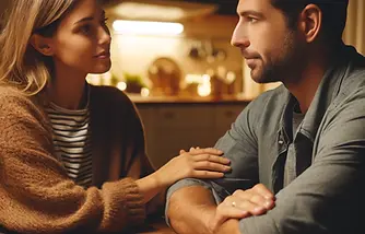 זוג מבצע תרגיל תקשורת