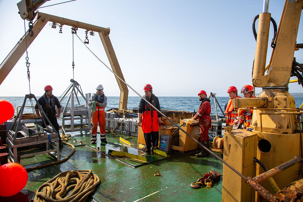 deck and crew on MV FlatHolm