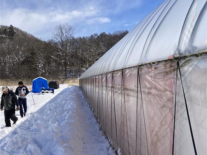 軽井沢から冬景色をお届け。