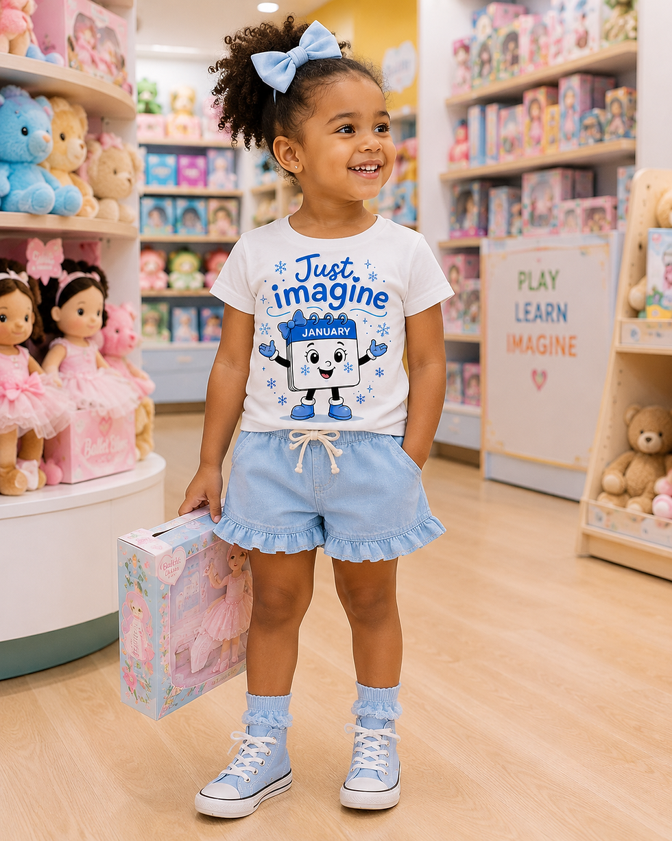 Thumbnail: January "Just Imagine" Toddler & Kids Shirt | Callie the Calendar™ Inspirational