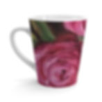 Peonies Latte Mug by Artful Creations