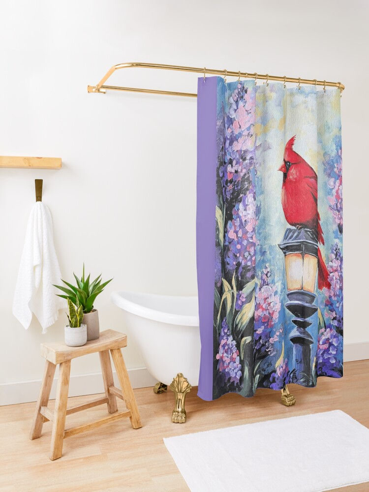 Garden Cardinal Shower Curtain