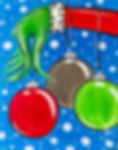 Grinch Hand with Ornaments