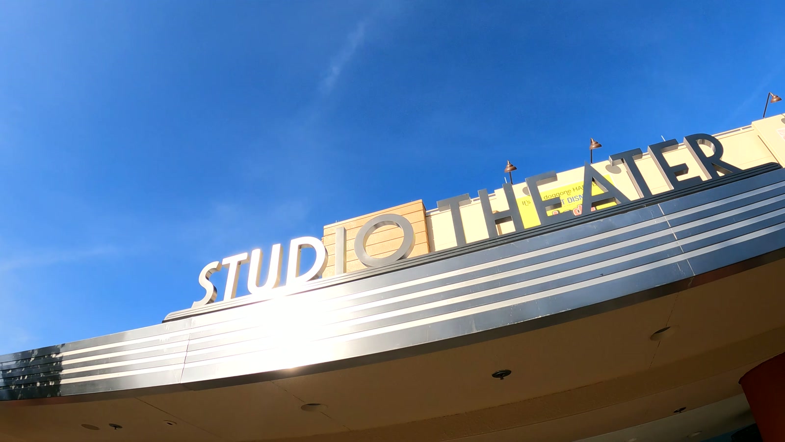 The Studio Theater marquee on the building's exterior.