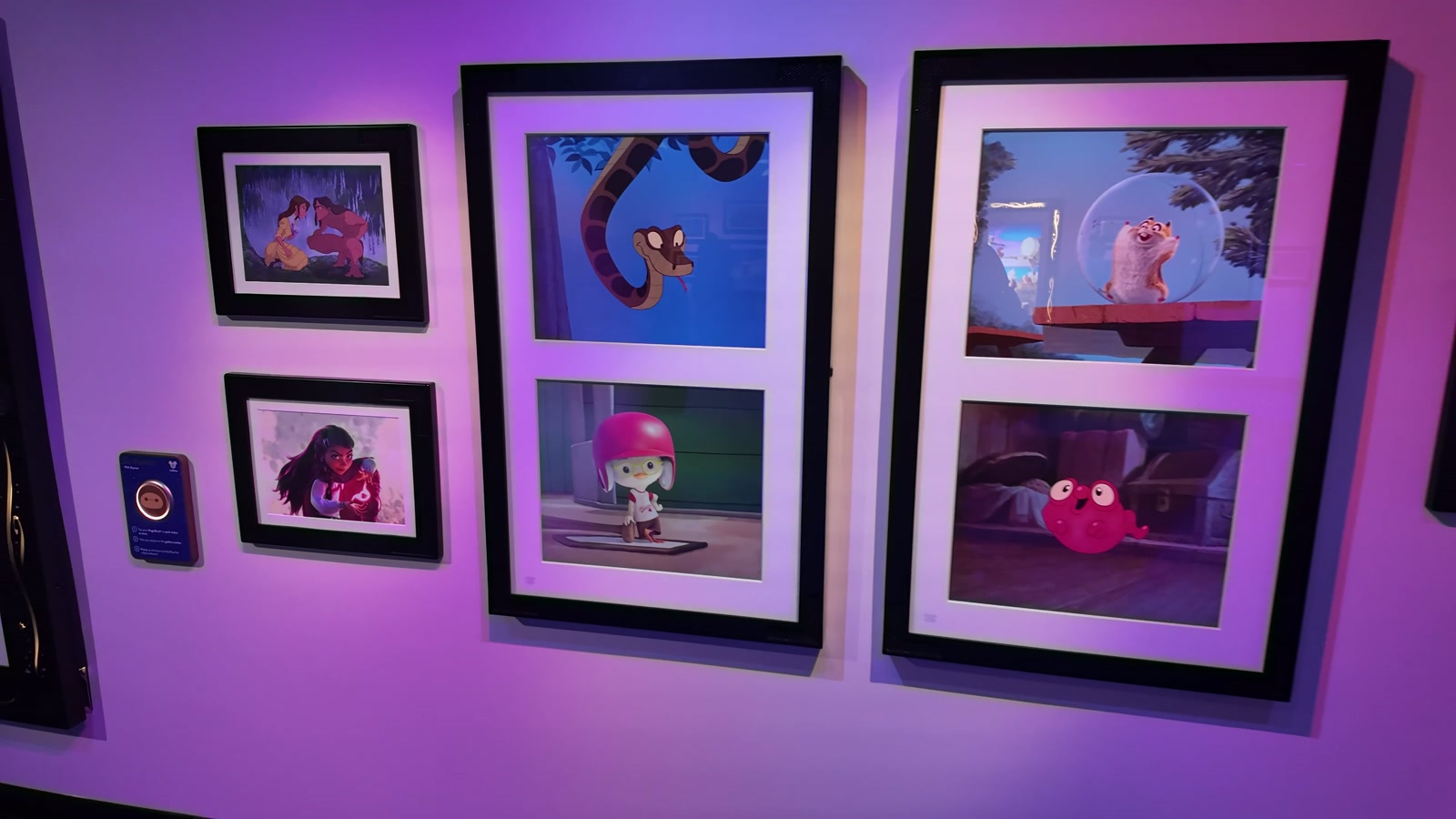 The enchanted art gallery, where some of the framed artwork comes to life.