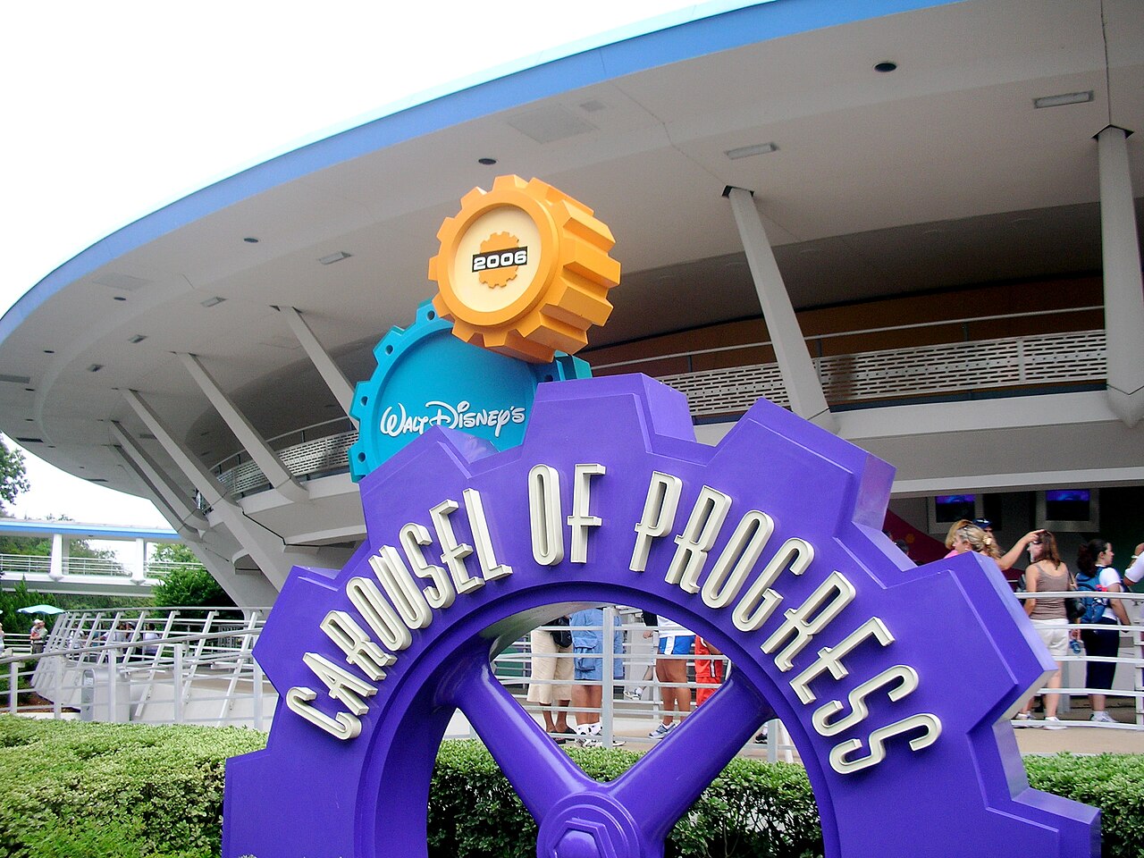 Walt Disney's Carousel of Progress marquee in Tomorrowland at Magic Kingdom