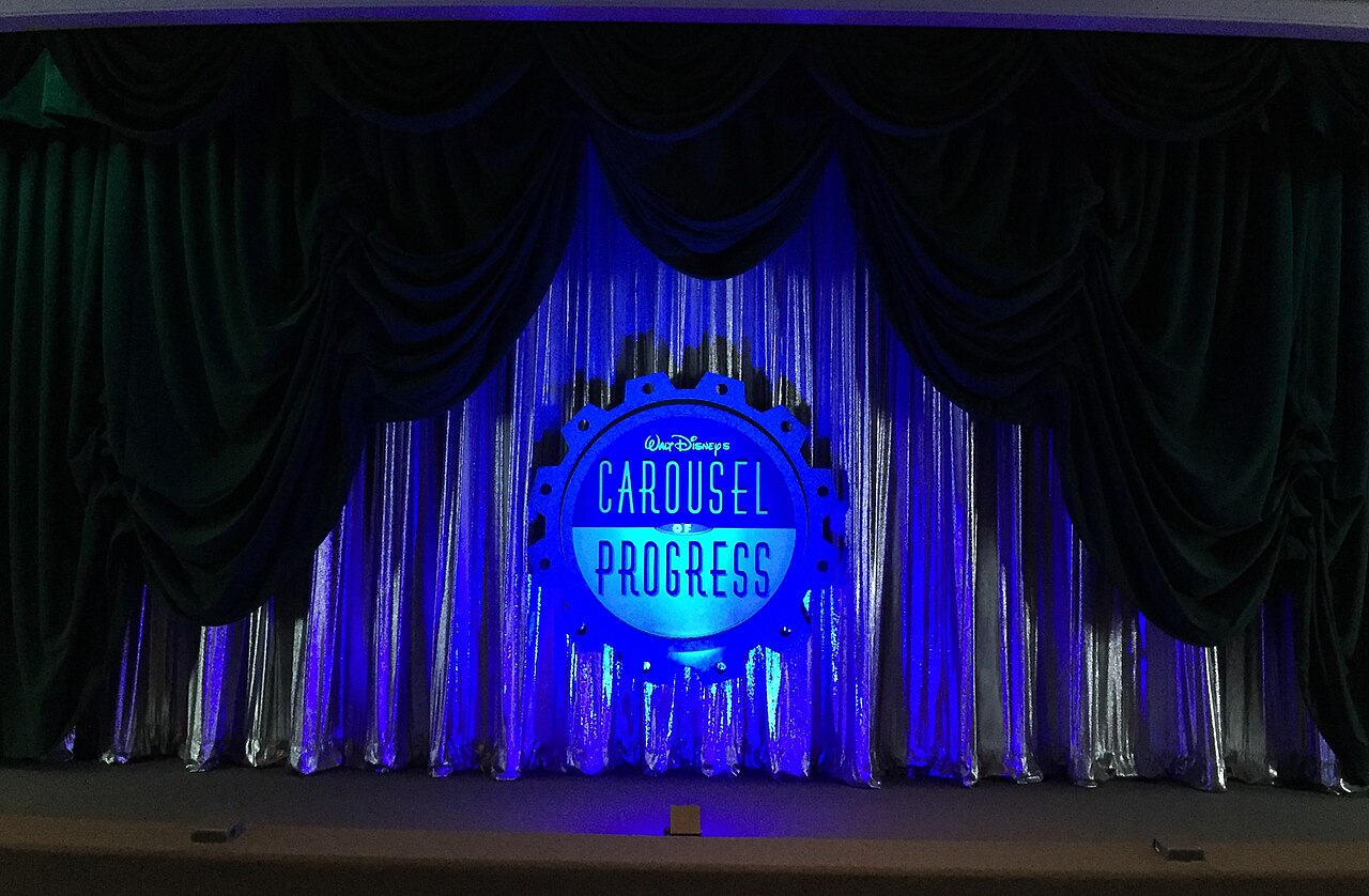 Walt Disney's Carousel of Progress sign at Magic Kingdom