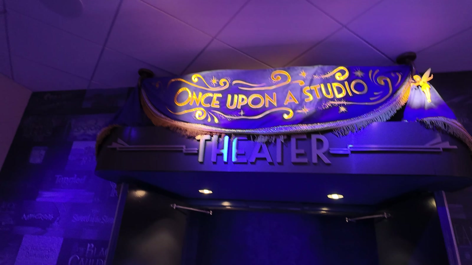 The entrance to the Once Upon a Studio Theater.