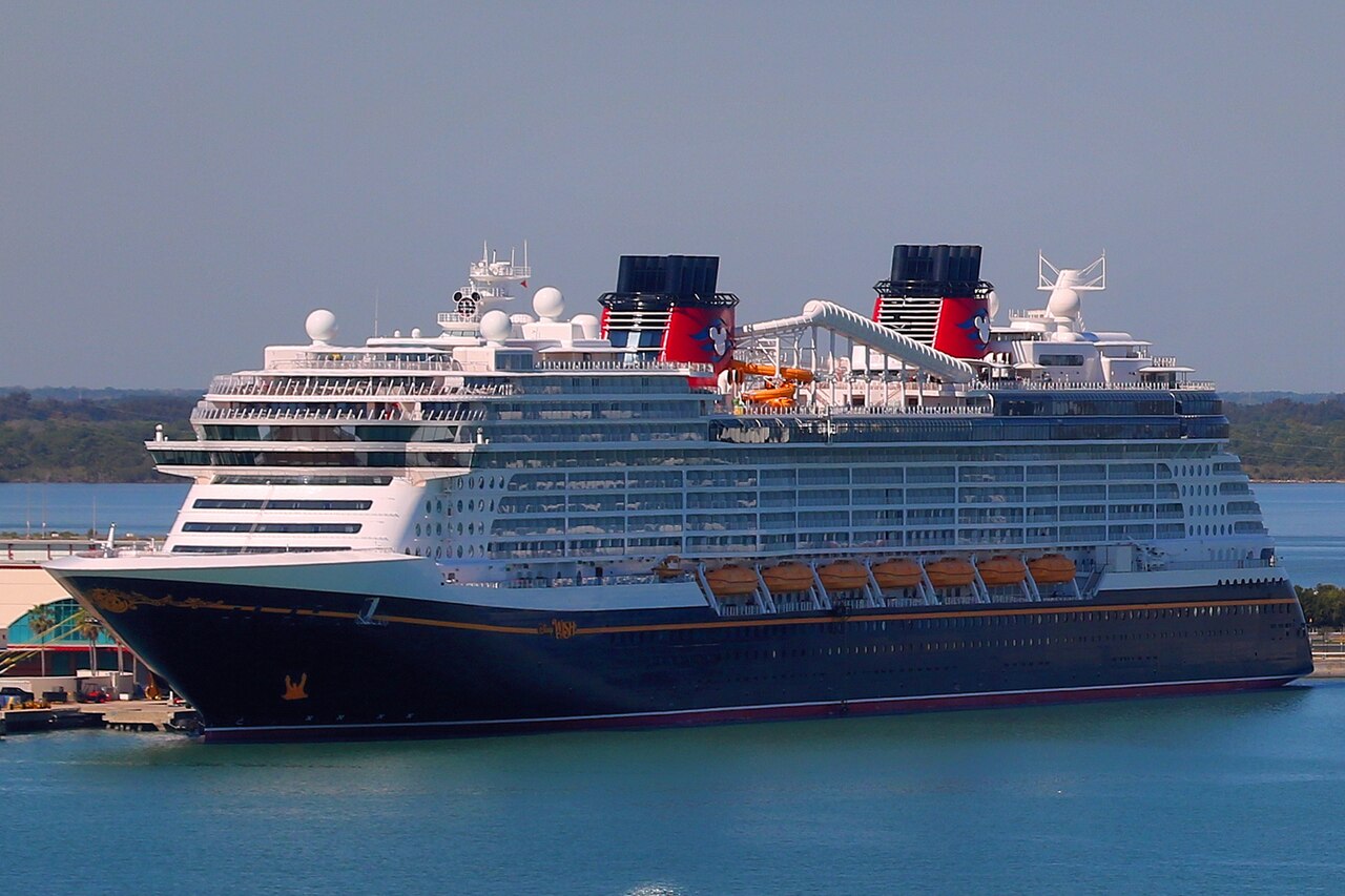 The Disney Wish cruise ship at Port Canaveral