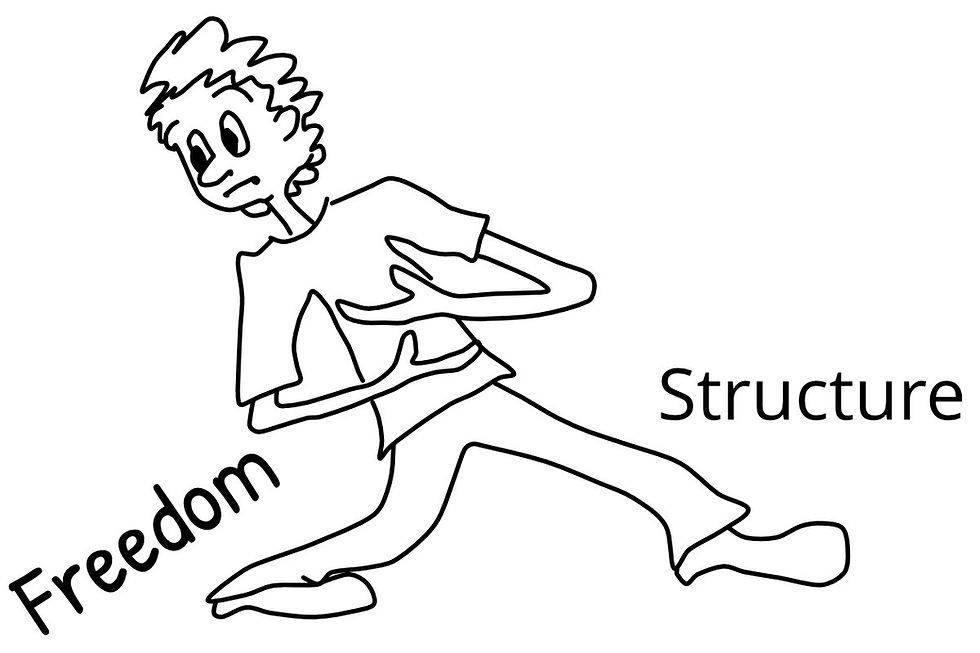 A kid torn between freedom and structured activities