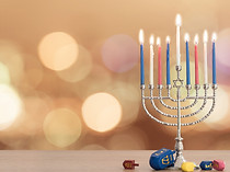 Menorah And Dreidels
