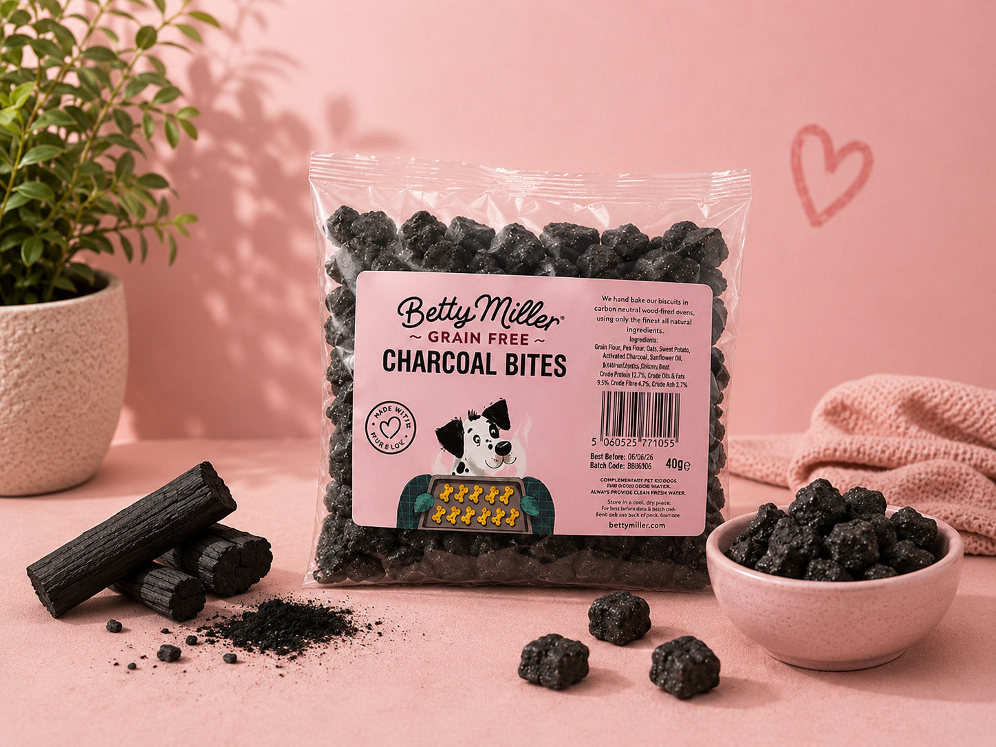 Betty Miller Grain Free Charcoal Bites 400g