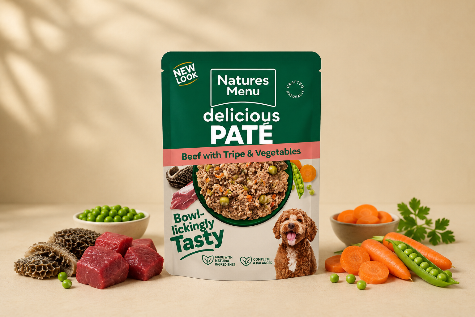 Natures Menu Delicious Pate Beef and Tripe Pouch
