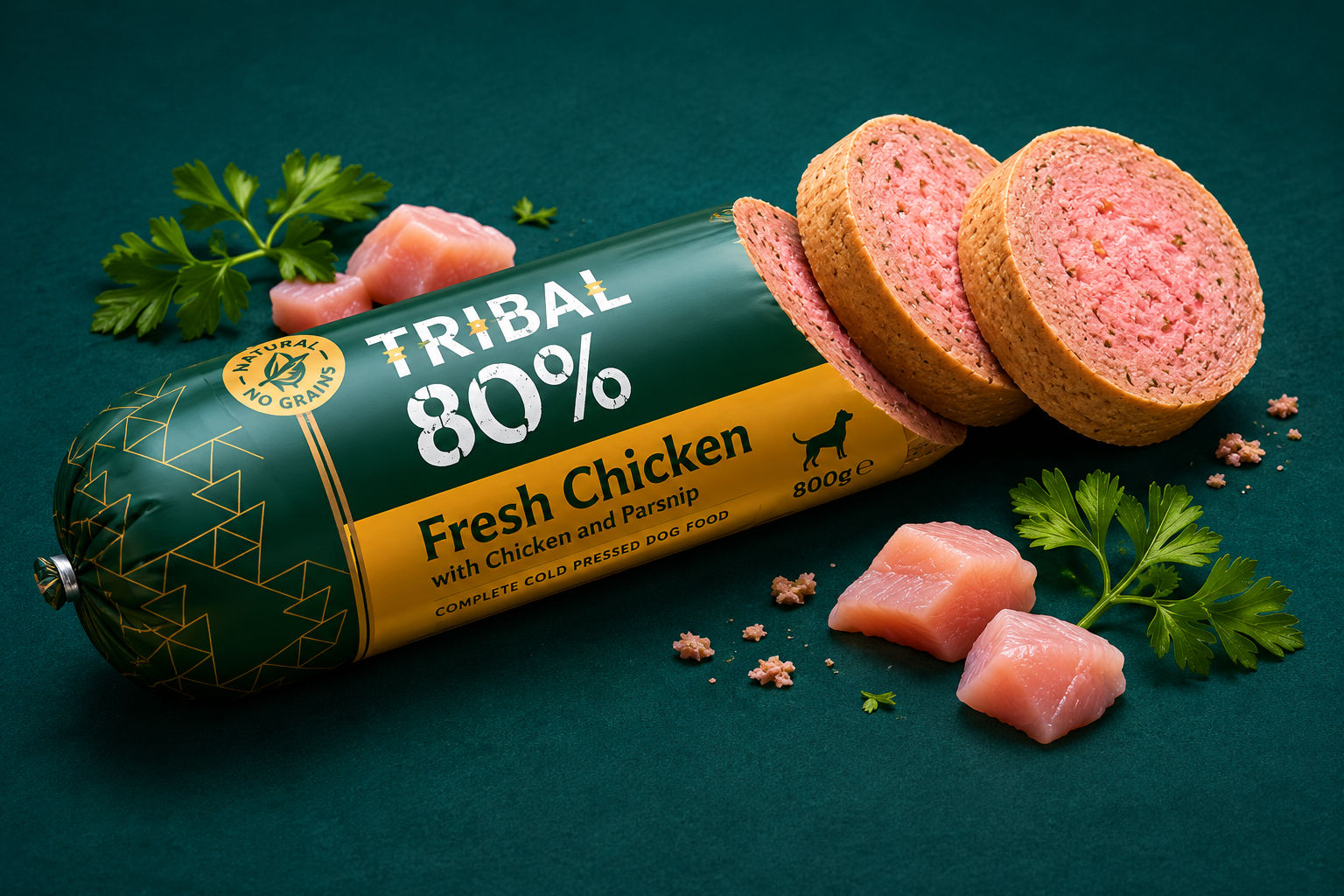 TRIBAL 80% – Gourmet Sausage Complete Wet Food – Chicken