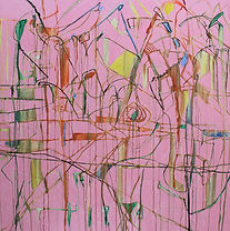 Pink Me (2019) 62 x64x 3. Artist Adrian Jesus Falcon