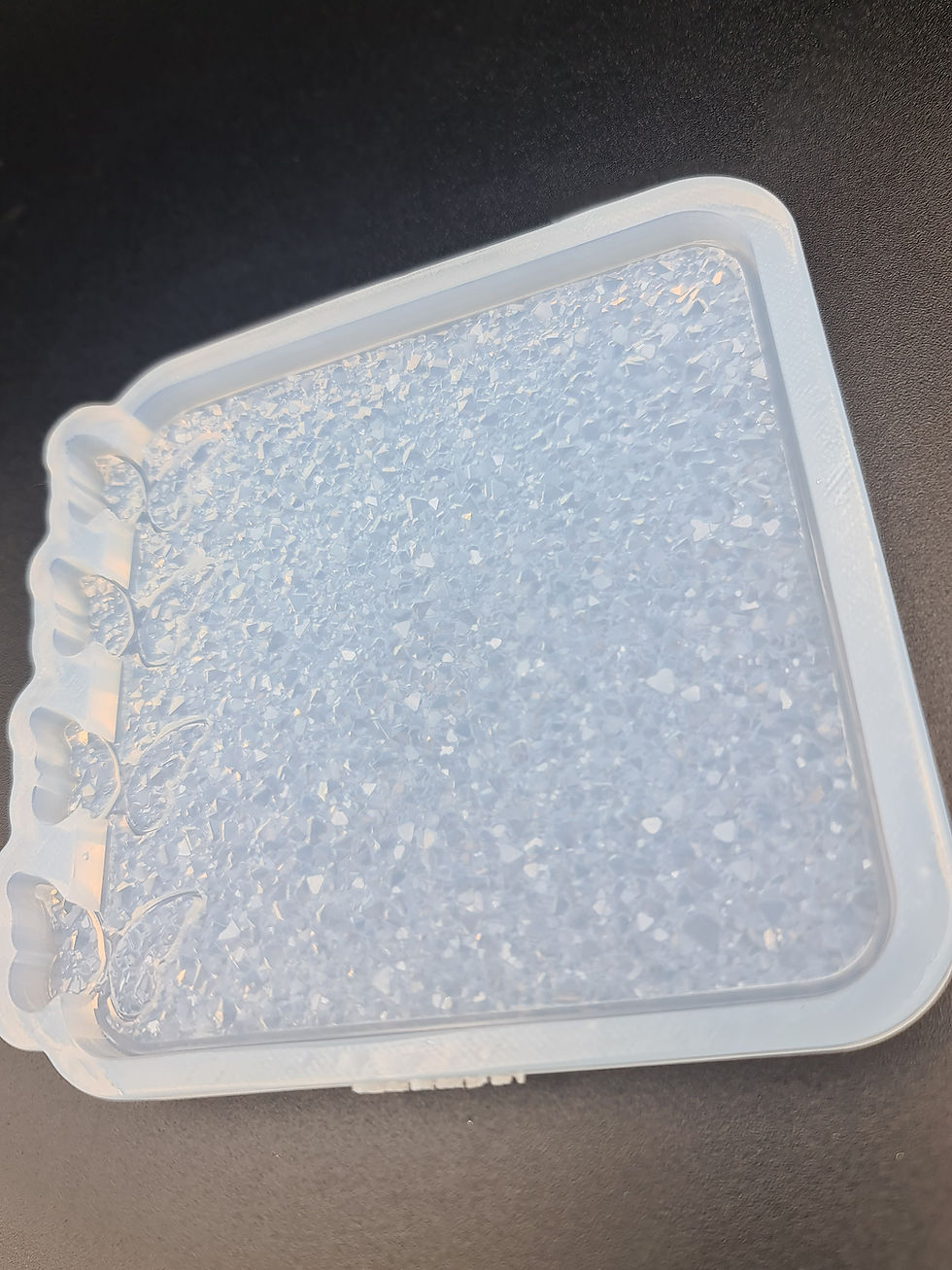 Miniature : Druzy square/butterflies coaster mold