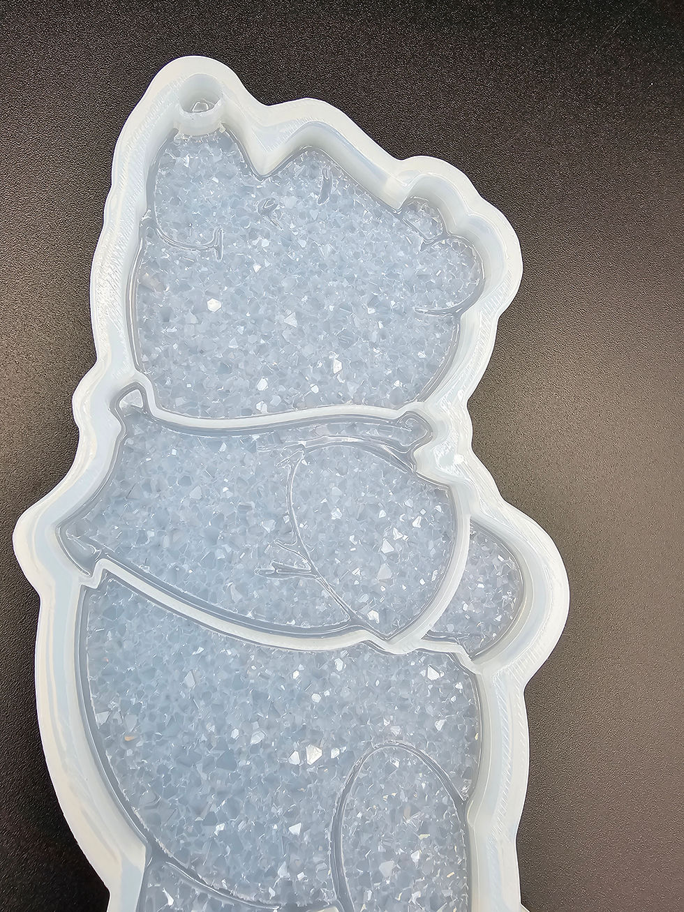 Miniature : Druzy standing Winnie The Pooh with a base mold