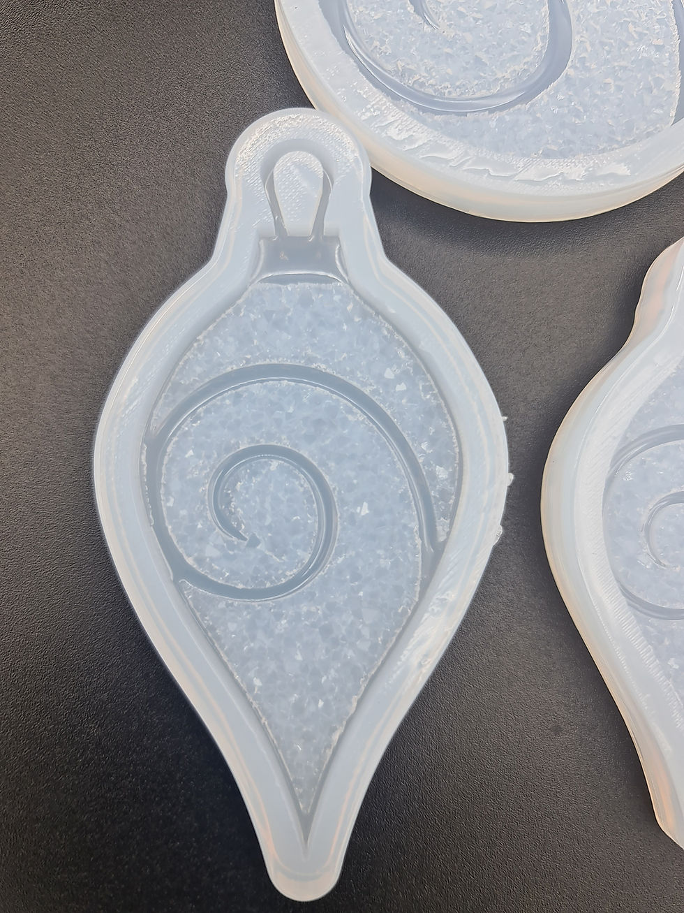 Miniatura: 3 druzy spiral ornament molds