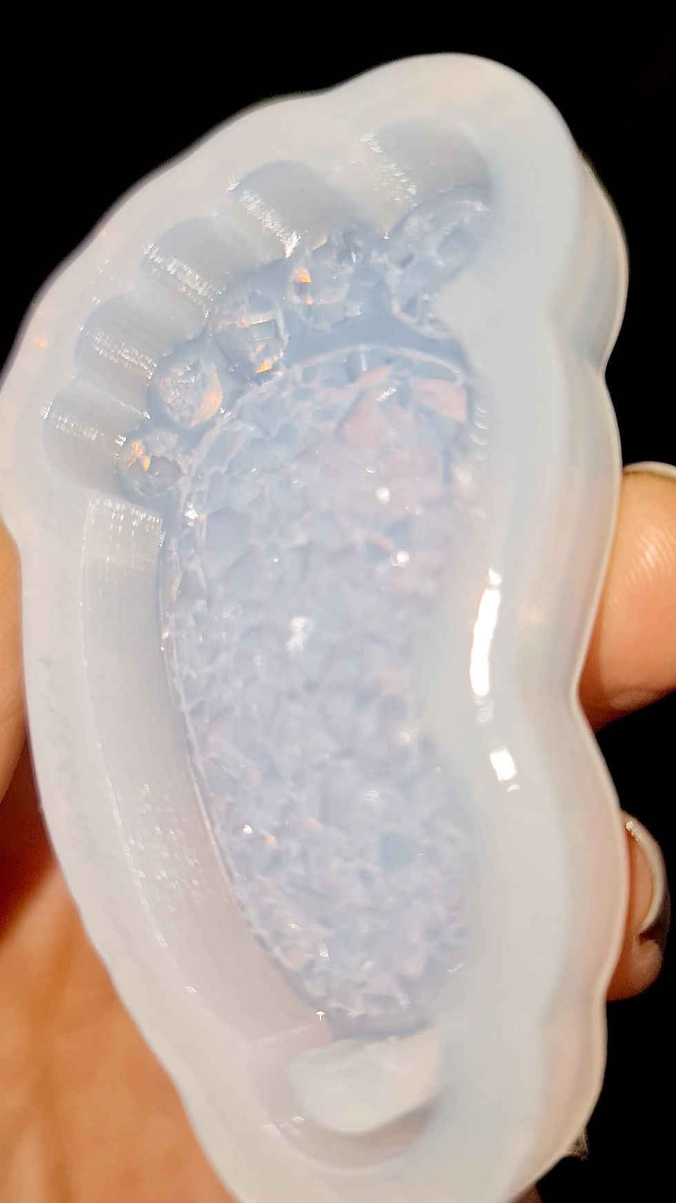Miniature : Druzy little baby feet mold