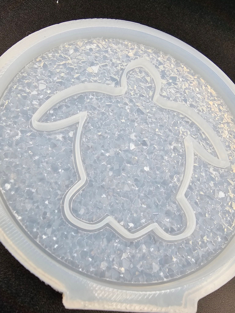 Miniature : Druzy turtle coaster mold