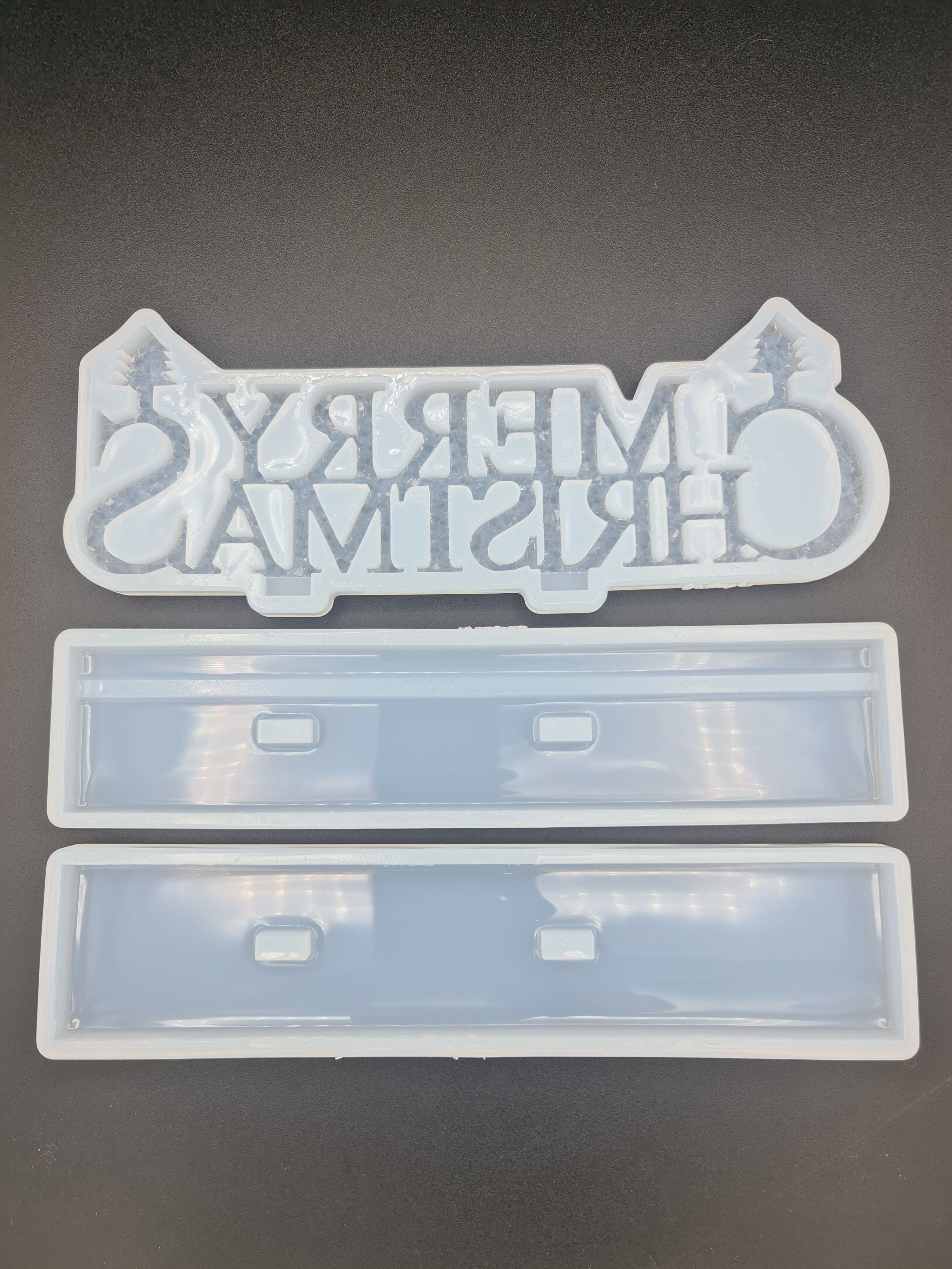 Druzy Merry Christmas and base mold