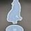 Miniatura: Druzy howling wolf with stand mold