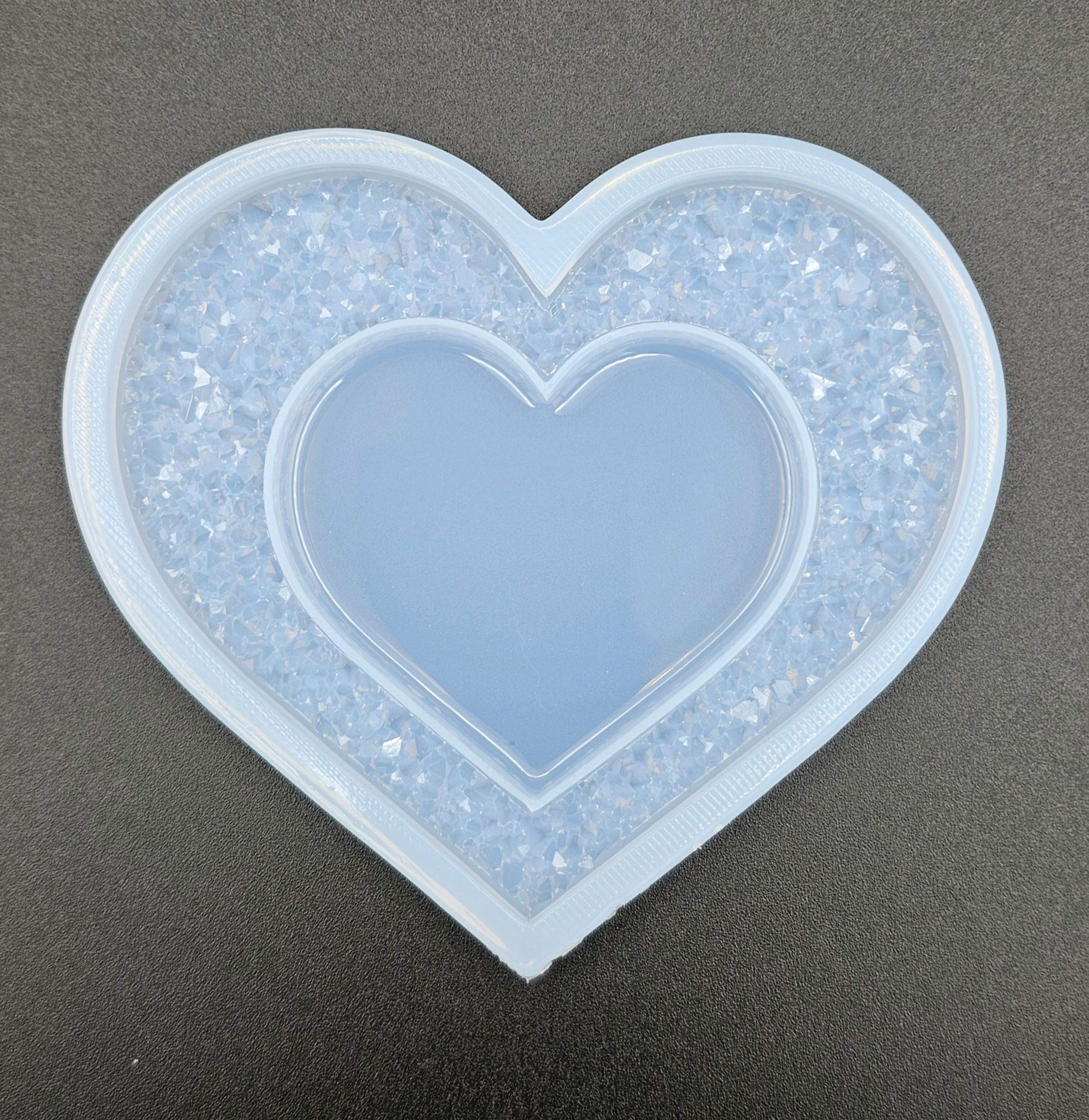 Druzy/shiny heart