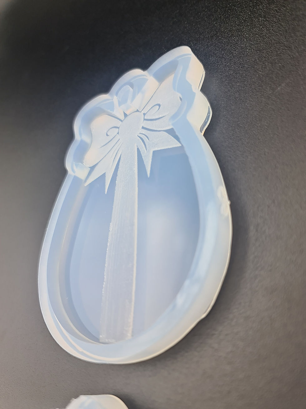 Miniature : Big & small Easter egg with bow on top mold