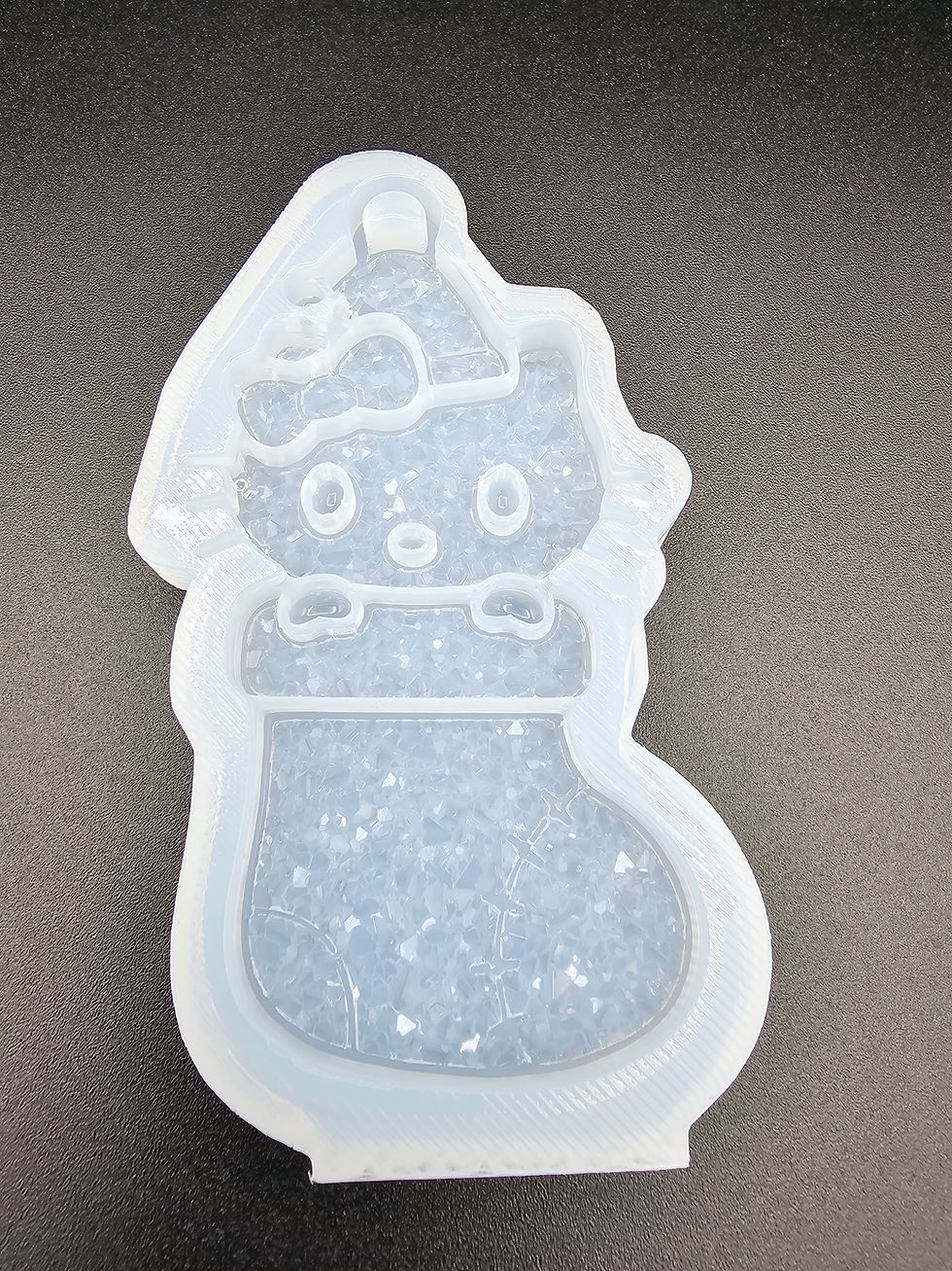 Miniature : Druzy Christmas sock with kitty ornament mold