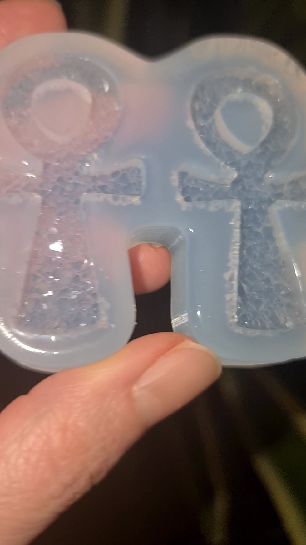 Miniature : 2 mini druzy Ankh mold