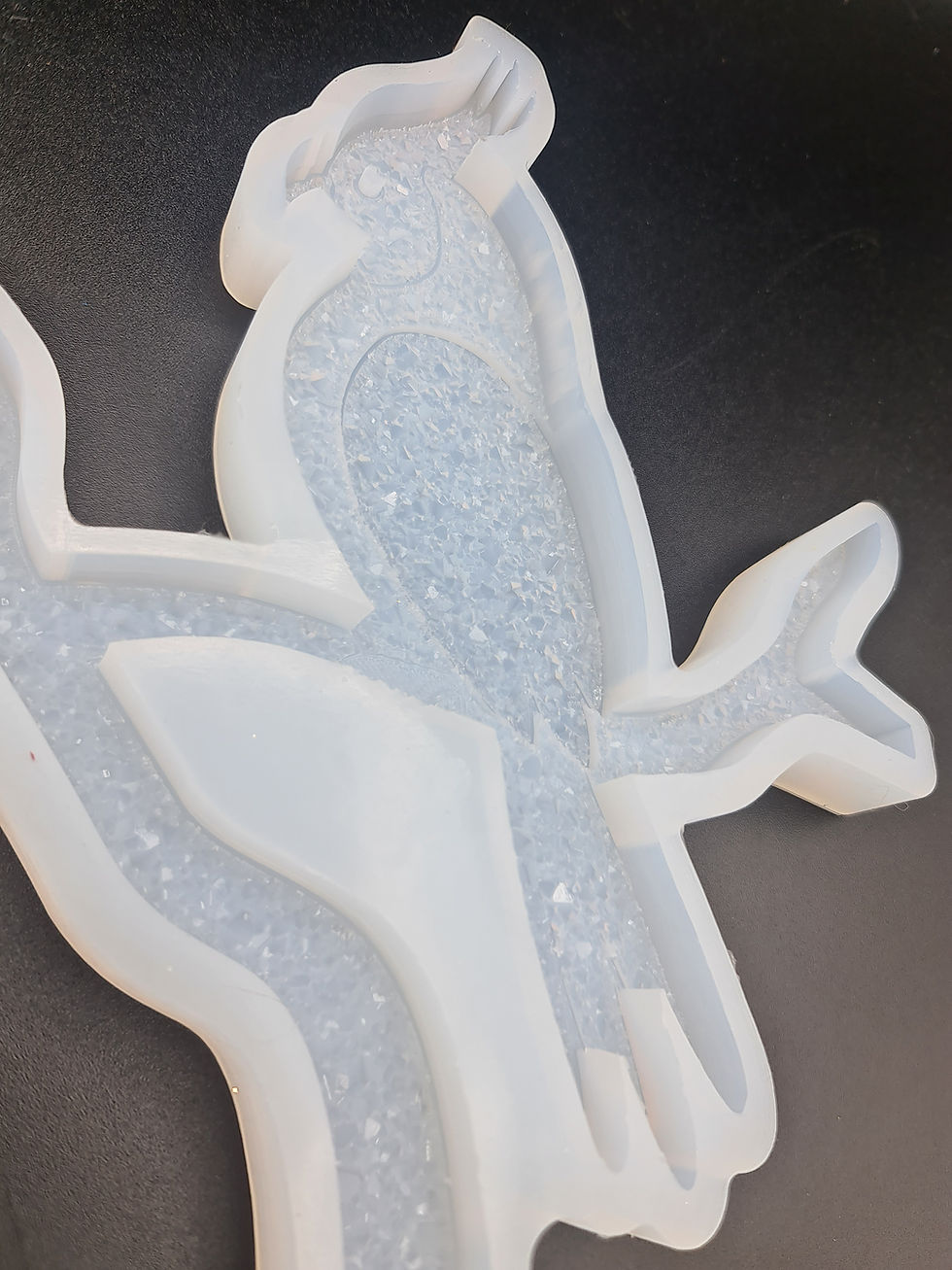 Thumbnail: Druzy parrot on branch with base mold