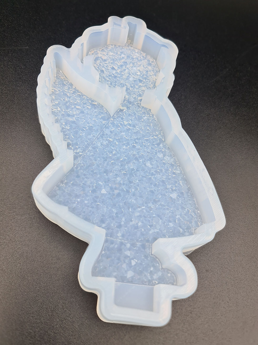 Miniaturbild: Druzy Angel girl with stand mold