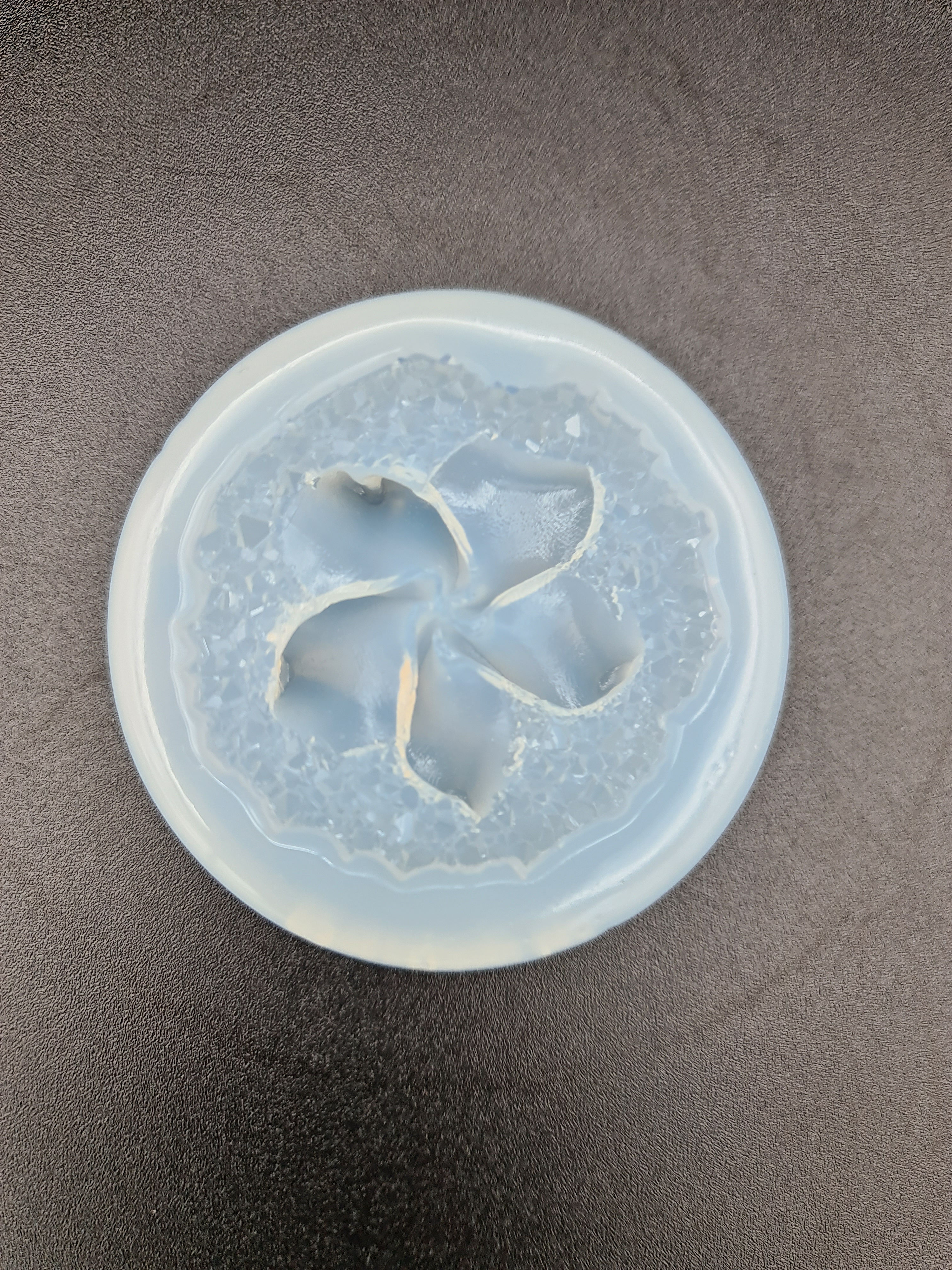 Plumeria on druzy "pop" mold