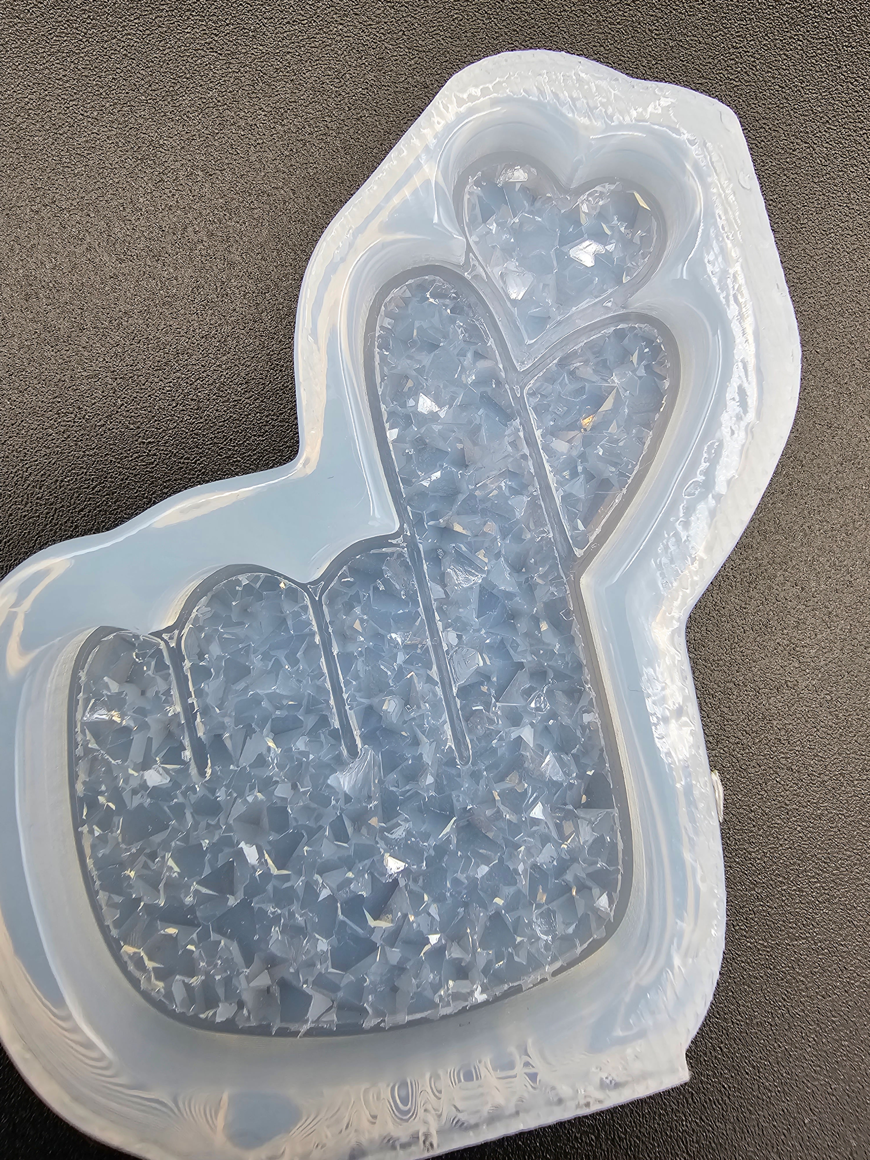 Druzy Korean love sign  mold