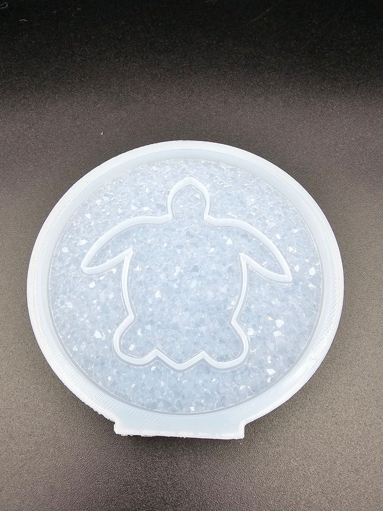 Miniature : Druzy turtle coaster mold