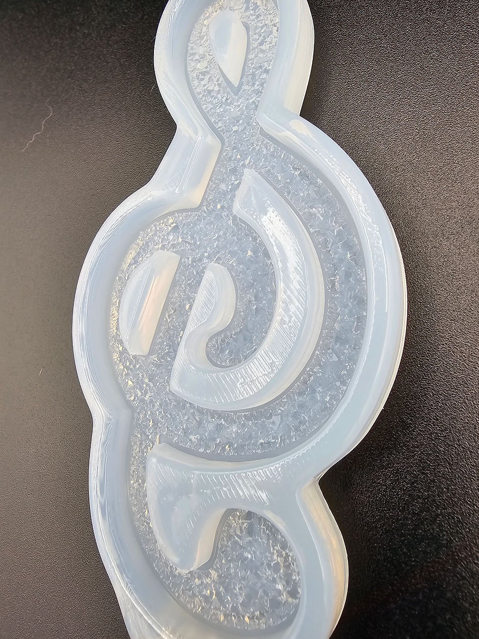 Thumbnail: Druzy Treble clef molds